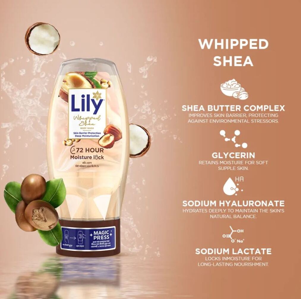Lily Whipped Shea Body Wash 250ml 