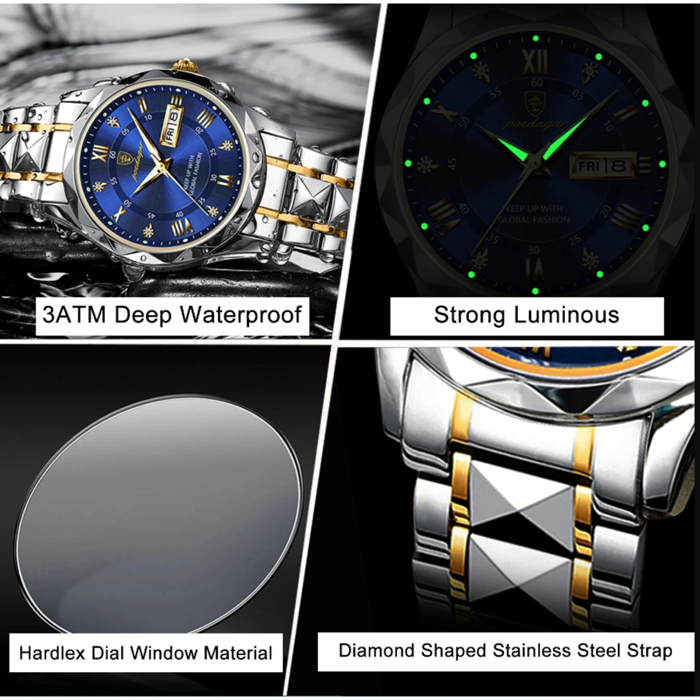 POEDAGAR 615 Luxury Business Man watch