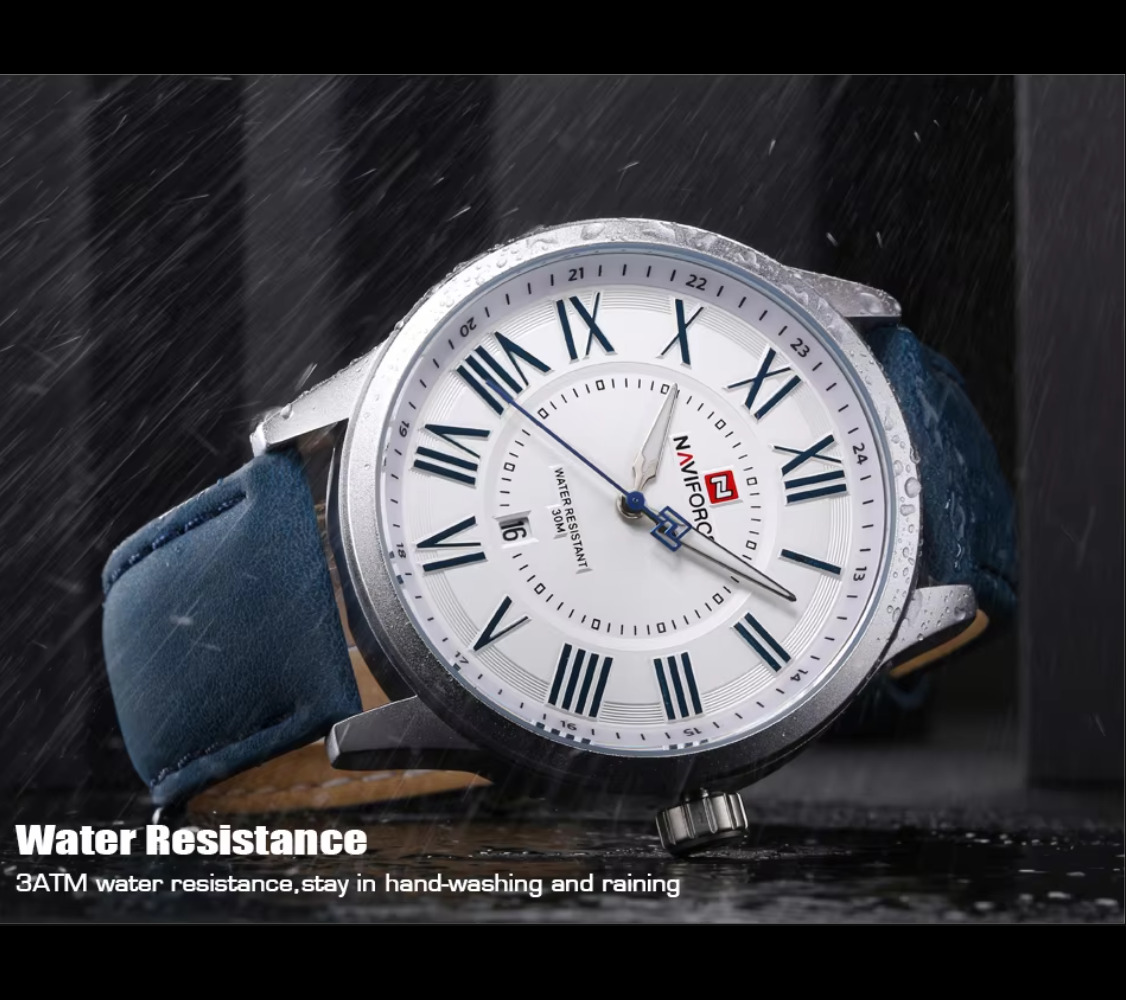Naviforce NF 9126 Leather Analog Watch for Men