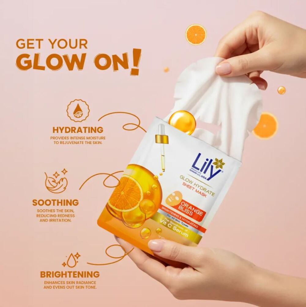 Lily Glow Hydrate Sheet Mask Orange Bliss 25ml
