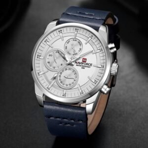 NAVIFORCE NF9148 PU Leather Chronograph Hardlex Glass Watch for Men