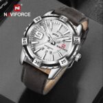 NAVIFORCE NF9117 PU Leather Analog Watch for Men