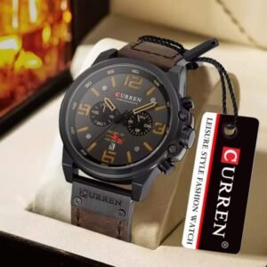 Curren 8314 Fashion Classic Chronograph Watch for Men-Black