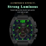 POEDAGAR 9051 Luxury Watches For Men Sport Casual Waterproof Luminous Date Man Wristwatch Chronograph Quartz Silicone Men Watch Reloj