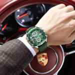 POEDAGAR E108 Men’s Analog Digital LED Quartz Watch – Waterproof Leather Sport Wristwatch