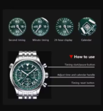 POEDAGAR 960 Luxury Chronograph Man Watch
