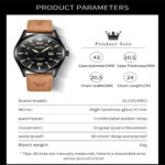 OLEVS 9962 Fashion Men Watch with Leather Strap
