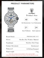 POEDAGAR 1413 Automatic Mechanical Men’s Watch