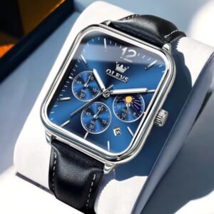 OLEVS 9914 Cassis Square Waterproof Quartz Watch
