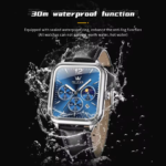 OLEVS 9914 Cassis Square Waterproof Quartz Watch