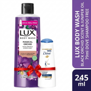 Lux Body Wash Orange Blossom & Vitamin C 245ml (Dove 79ml Shampoo Free)