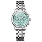 Olevs 3669S Stainless Steel Chronograph Wrist Watch For Women