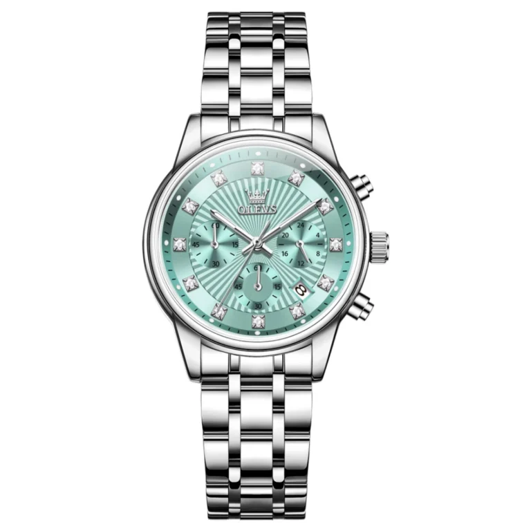 Olevs 3669S Stainless Steel Chronograph Wrist Watch For Women
