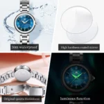 OLEVS 5608 Women’s Luxury Quartz Watch Rose Gold White– Roman Scale Waterproof Luminous Watch