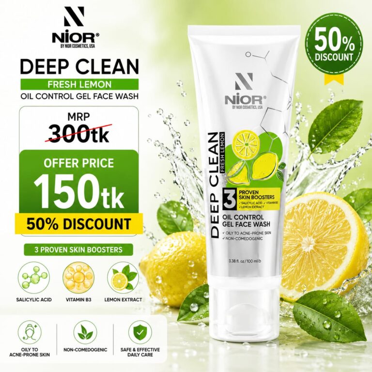 Nior Deep Clean Gel Face Wash Fresh Lemon 100ml