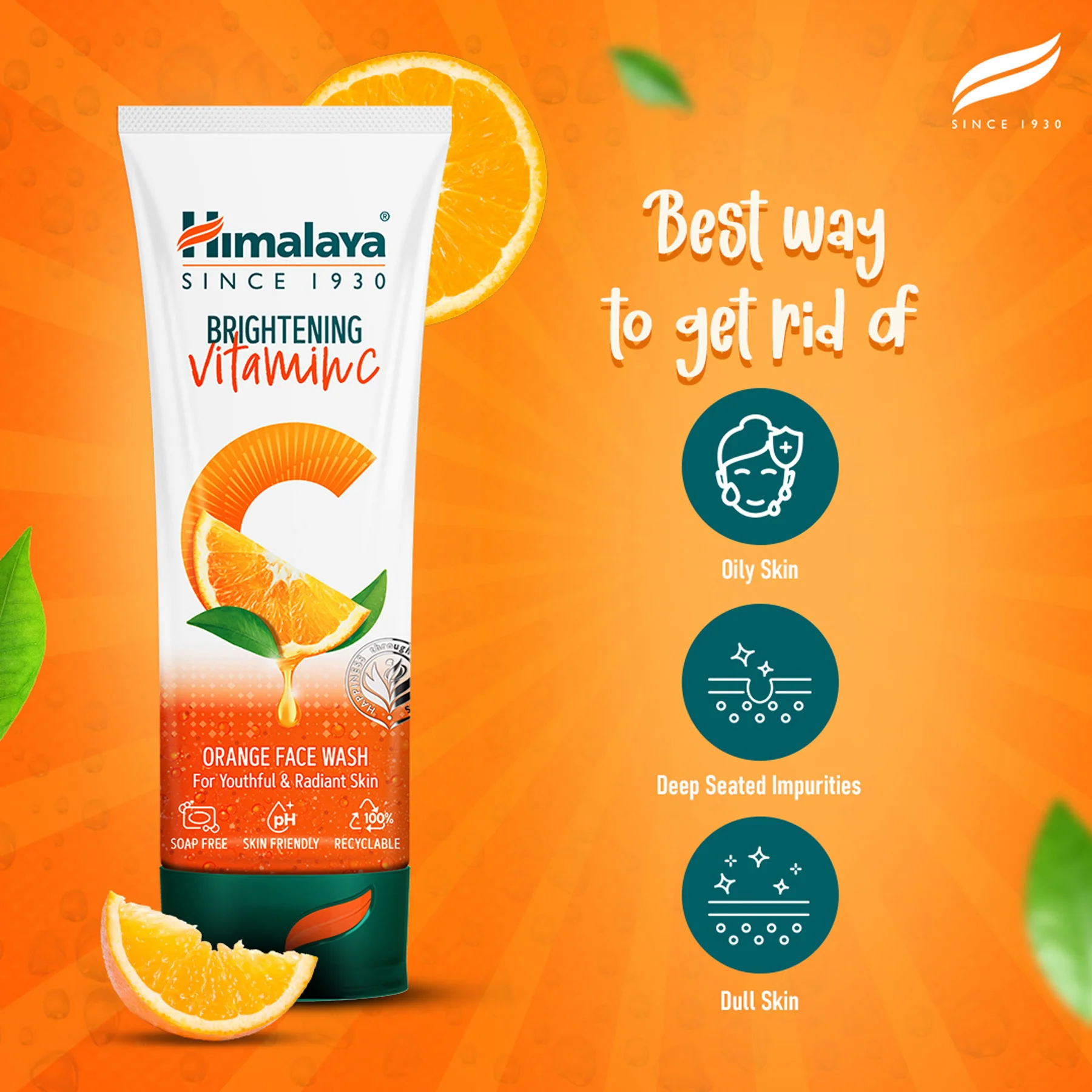 Himalaya Brightening Vitamin C Orange Face Wash
