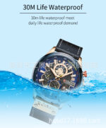 CURREN 8380 Men’s Fashion Sport / Chronograph Brown Leather-Strap Watch