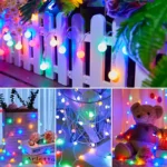 Led ball shaped string fairy lights in different colors