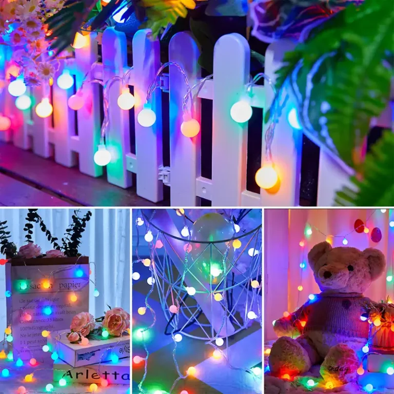 Led ball shaped string fairy lights in different colors