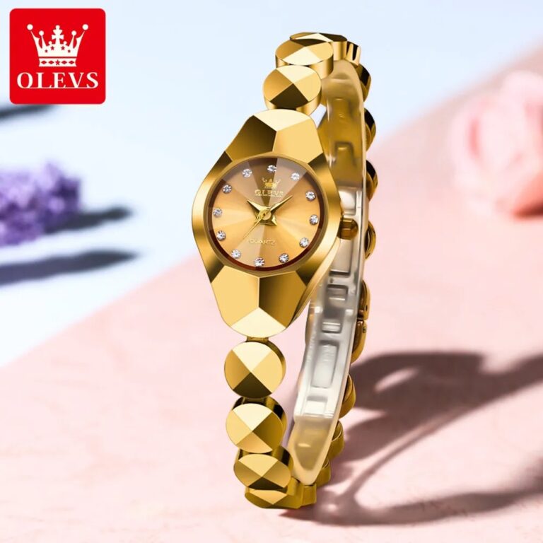 OLEVS 7007 Waterproof Tungsten Steel Bracelet High End Fancy Lady Watch