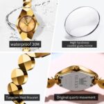 OLEVS 7007 Waterproof Tungsten Steel Bracelet High End Fancy Lady Watch