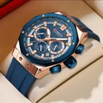 CURREN 8464 Men’s Multifunction Chronograph Watch 45 mm Silicone Strap
