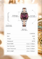 CURREN 9095 Women’s Quartz Watch