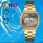 SKMEI 1474 Stainless Steel Digital Watch For Women