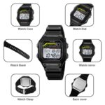 SKMEI 2307 Men Waterproof Sports Wristwatch Dual Time Male Digital Watch
