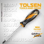 Tolsen Phillips Star Screwdriver PH1 x 100mm Gripro Series - Model : 20007