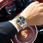 POEDAGAR 674 Watch for Man Elegant Date Week Waterproof Luminous Men Watch Quartz Stainless Steel Sports Men's Watches