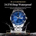 Poedagar 978 Luxury Men's Quartz Watch Waterproof Luminous Date Week Sport Stainless Steel