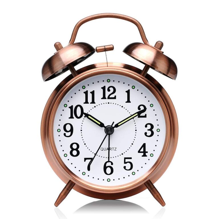 Alarm Clock and Twin Bell Table Clock - Loud Alarm