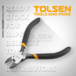 Tolsen Mini Diagonal Cutting Pliers 4.5 Inch Bi-Dipped Handle - 10033