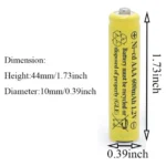 4Pcs Ni-Cd AAA 600mAh 1.2V Rechargeable Battery