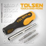 TOLSEN 6 in 1 Screwdriver Set (Philip & Flat) Interchangeable Model: 20043 TPR Handle