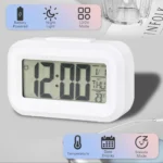 Smart LED Digital Alarm Clock with Date, Time and Temperature Display for Office and Home Desk