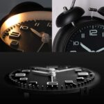 Modern Matte Black Twin Bell Alarm Clock – Silent Non-Ticking Desktop Clock with Loud Mechanical Alarm