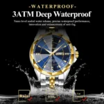 POEDAGAR 674 Watch for Man Elegant Date Week Waterproof Luminous Men Watch Quartz Stainless Steel Sports Men's Watches