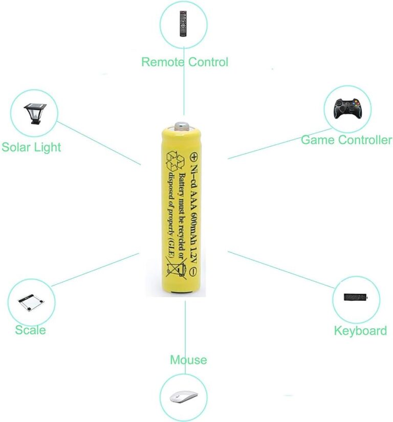 4Pcs Ni-Cd AAA 600mAh 1.2V Rechargeable Battery