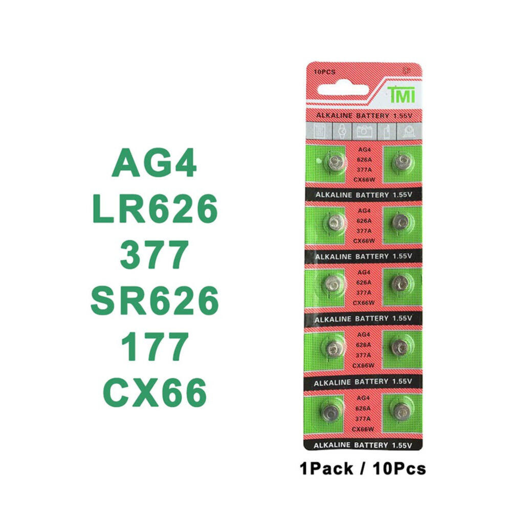 10 Pieces Hand Watch Battery for Dial Watch- Model- AG4, 377, SR626, SR626W