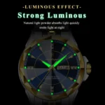 POEDAGAR 674 Watch for Man Elegant Date Week Waterproof Luminous Men Watch Quartz Stainless Steel Sports Men's Watches