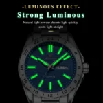 POEDAGAR 683 Watch for Man Elegant Date Week Waterproof Luminous Men Watch Quartz Stainless Steel Sports Men's Watches