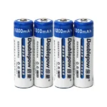 Doublepow AA Size 1.2V 1200mAh Ni-MH Rechargeable Battery with 1200 Cycle (Pack of 4) (No Battery Charger Included)