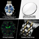 POEDAGAR 938 Luxury Fashion Chronograph Men’s Watch