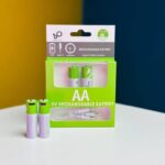 Rechargeable Lithium Battery Type AA 2 Pcs In 1 Card