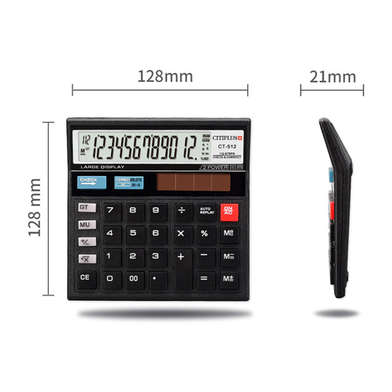 Citiplus CT-512N 112 Steps Check Correct Calculator Metal Faceplate 12 Digit Desktop Business Calculator