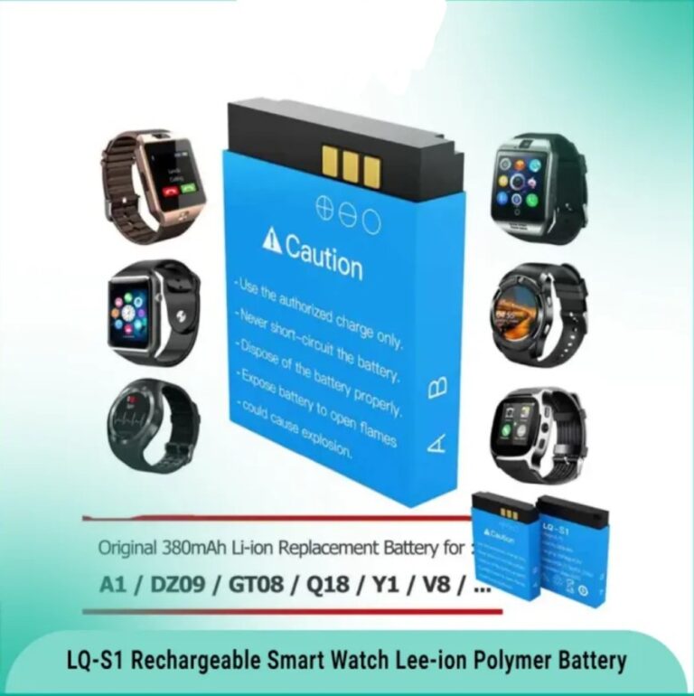 LQ-S1 Rechargeable Smart Watch Lee Ion Polymer Battery For Smart Watch Only 380MAH 3.7V Dash Blue Dash Rechargeable Battery