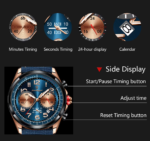 Poedagar 862 New Luxury Sports Mens Watch 30m Waterproof Luminous Chronograph Original Nylon Leather