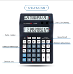 Citiplus Desktop Calculator Dual Display Display 12-digit 112-step Abs Plastic Material Ct Review Function Calculator